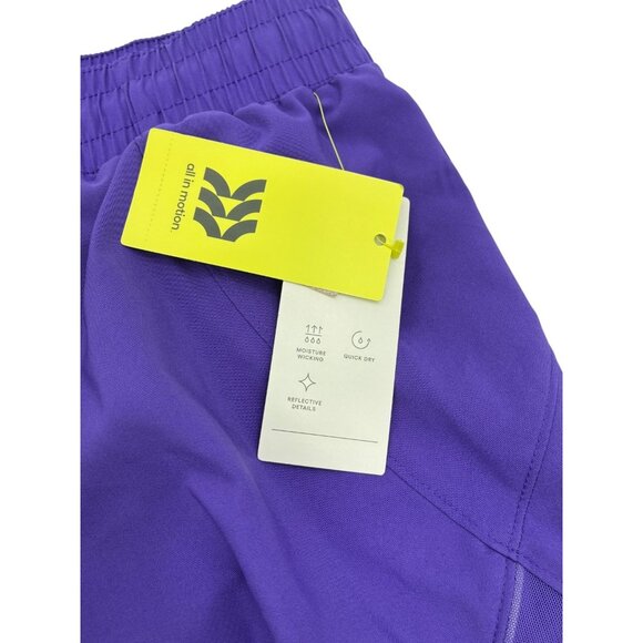 All In Motion Womens Run Shorts Purple Athletic Activewear Lightweight Lined - Picture 6 of 7